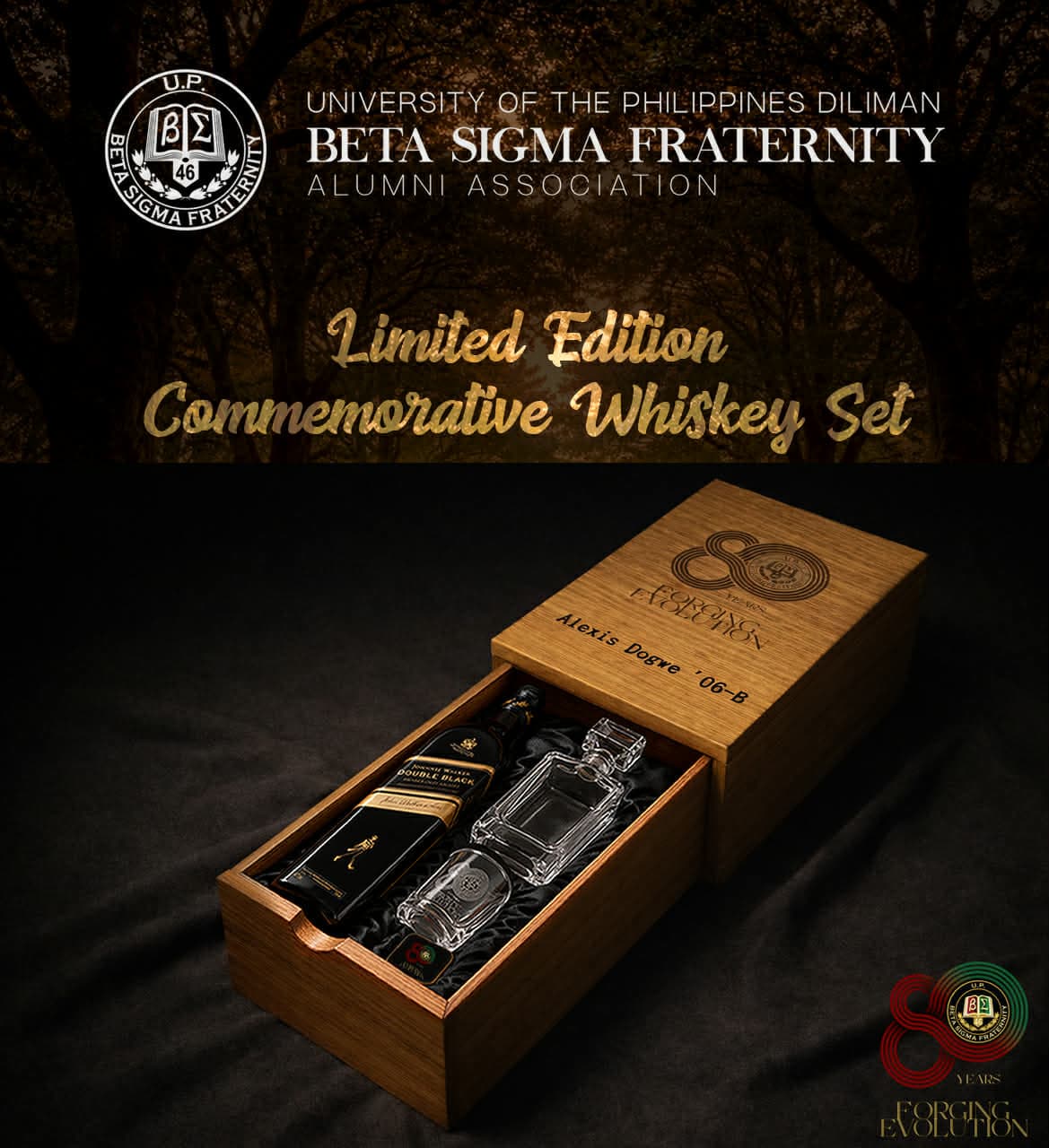 Limited Edition 80th Anniversary Whiskey Set
